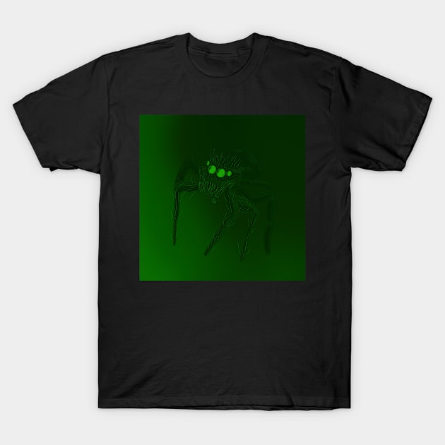 Jumping Spider Drawing V19 (Green 1) T-Shirt by IgorAndMore